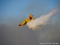 Canadair  fire-fighting seaplane in action.